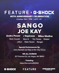 a flyer for g shock's 40th anniversary celebration